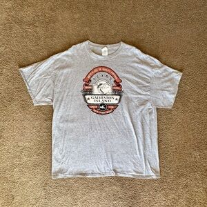Galveston Island Texas Fishing Shirt Men’s 2XL‎ XXL Gray Graphic Tee